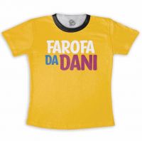 Camiseta Infantil Personalizada Frente e Verso Farofa 