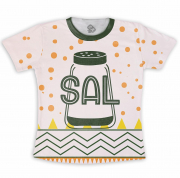 Camiseta Infantil Personalizada Frente e Verso Sal 