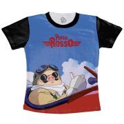 Camiseta Infantil  Porco Rosso - Studio Ghibli