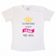 Camiseta Infantil Promovida a Irmã Mais Velha