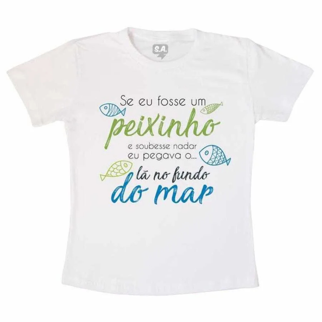 Camiseta Infantil Se Eu fosse um Peixinho