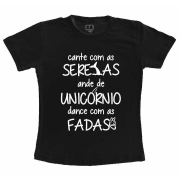 Camiseta Infantil - Sereias, Unicórnios, Fadas