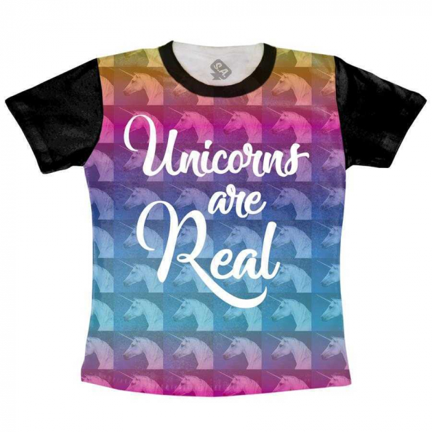 Camiseta Infantil -Unicorns Are Real