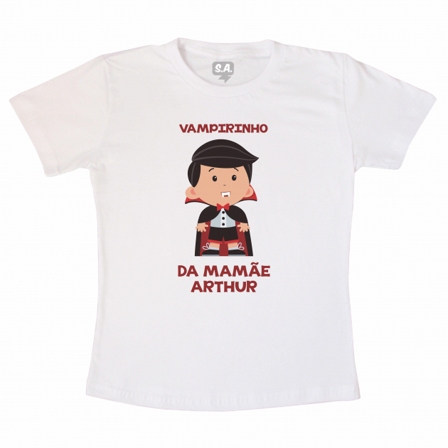 Camiseta Infantil Vampirinho Da Mamãe 