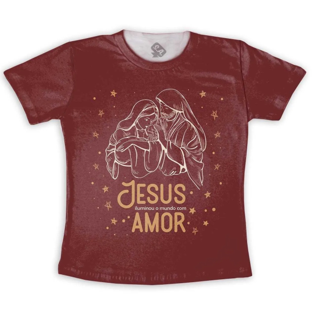 Camiseta Jesus Iluminou O Mundo 