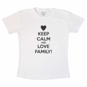 Camiseta Keep Calm And Love Family 