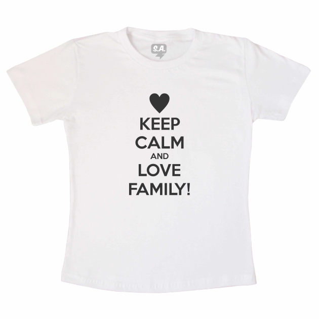 Camiseta Keep Calm And Love Family 