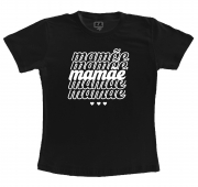 Camiseta Mamãe Preta 100% Algodão