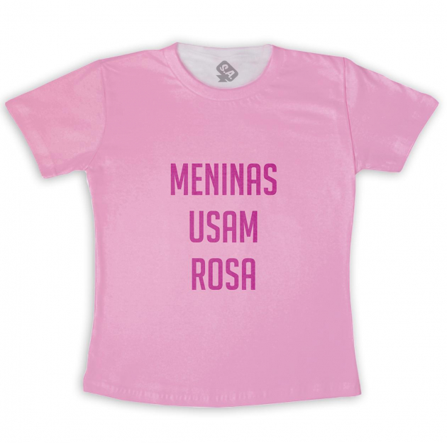 Camiseta Adulta Meninas Usam Rosa