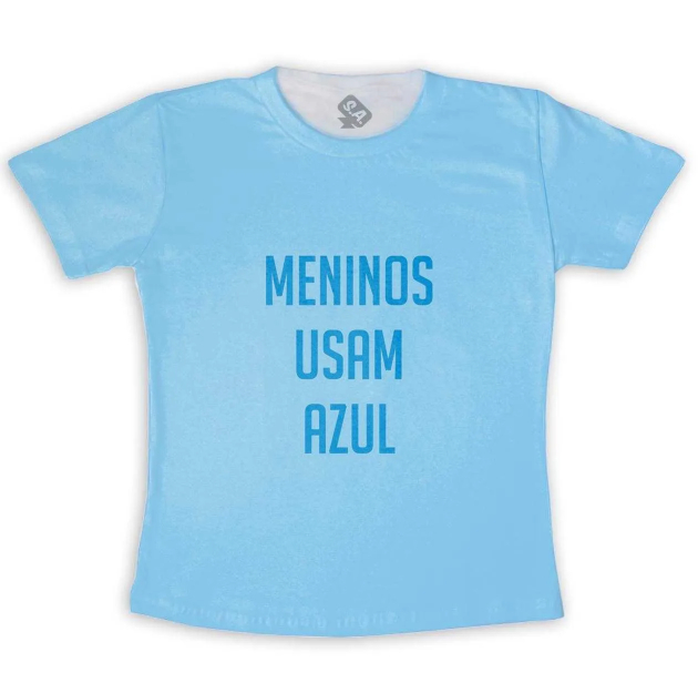 Camiseta Adulta Meninos Usam Azul