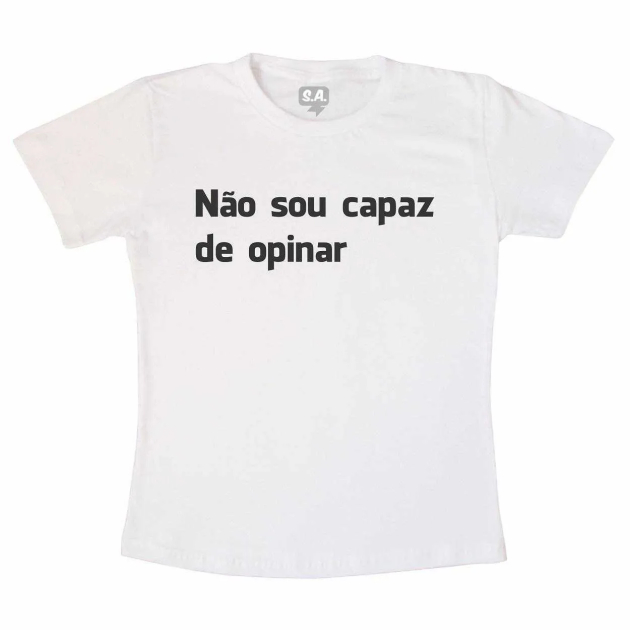 Camiseta Não Sou Capaz - Branca