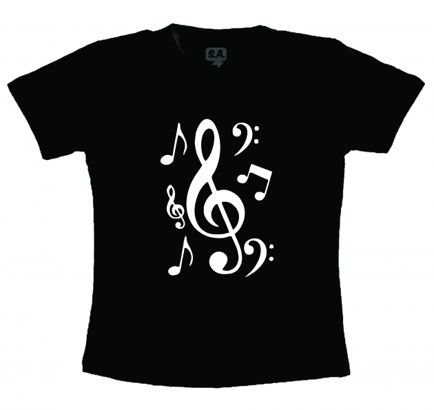 Camiseta Notas Musicais 