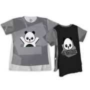 Camiseta Panda Com Capa