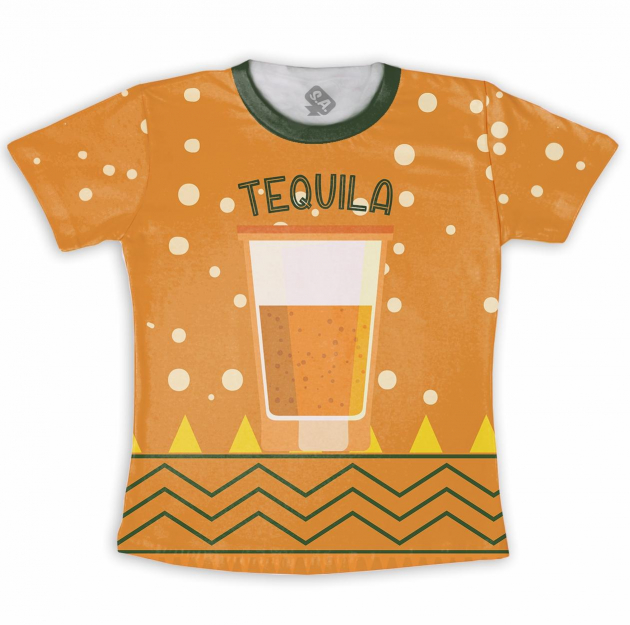 Camiseta Personalizada  Frente e Verso Para Carnaval Tequila 