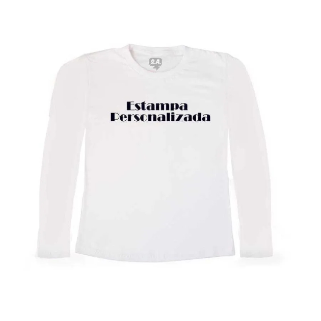 Camiseta Personalizada Infantil Manga Longa