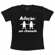 Camiseta Preta Adoção um chamado