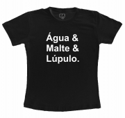 Camiseta Preta - Aguá,Malte, e Lúpulo 