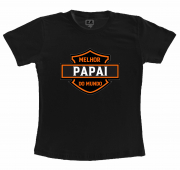 Camiseta Preta Dia Dos Pais Melhor Papai Do Mundo 