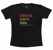 Camiseta Preta Dia dos pais Surfista 