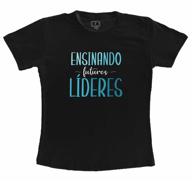 Camiseta Preta Ensinando Furutos Lideres 