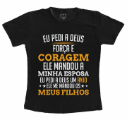 Camiseta Preta - Força E Coragem 