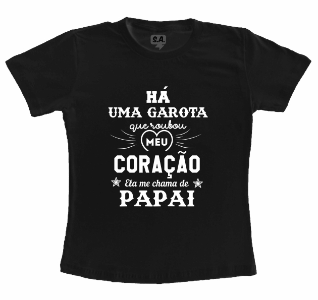 Camiseta Preta - Garota que Roubou meu Coração 