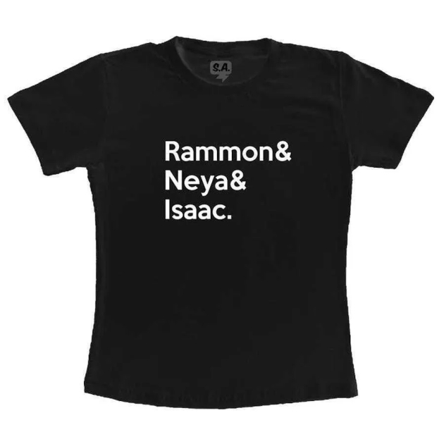 Camiseta Preta Infantil Nomes