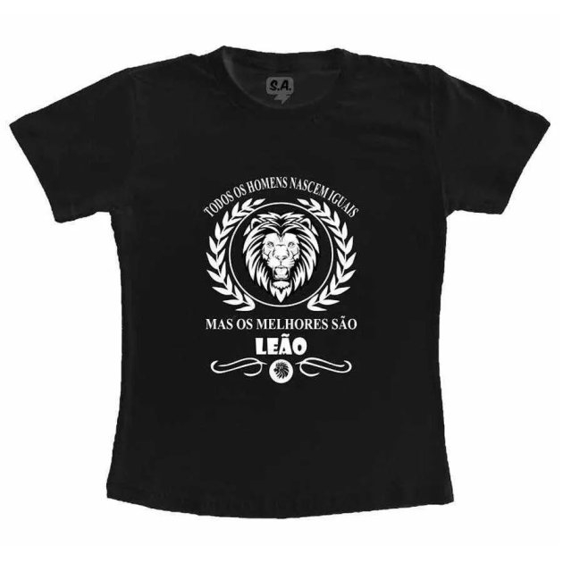 Camiseta Preta Mas os Melhores São Leão