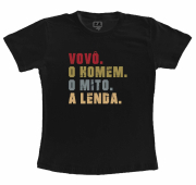 Camiseta Preta O Homem, O Mito a Lenda