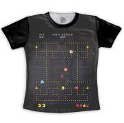 Camiseta Preta - Pacman 