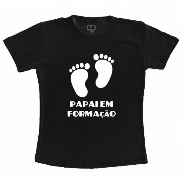 Camiseta Preta Papai em Formação