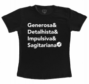 Camiseta Preta - Signo Sagitário 