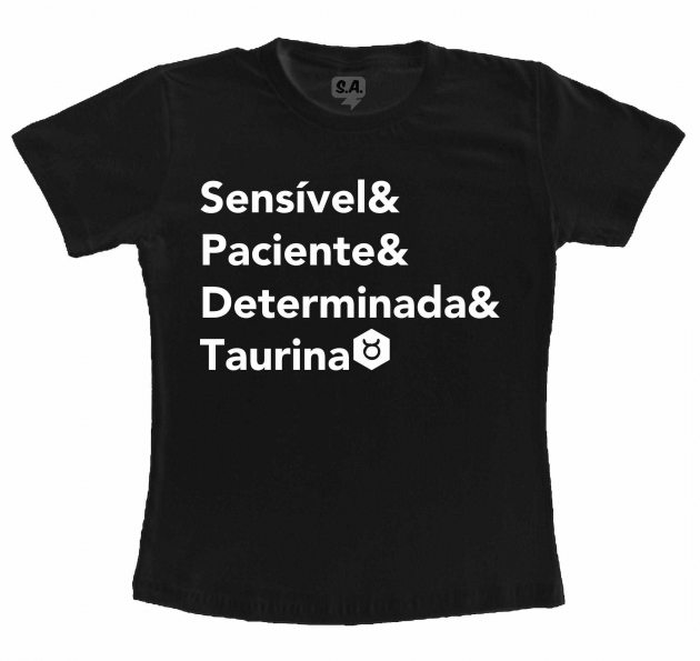 Camiseta Preta - Signo Touro 