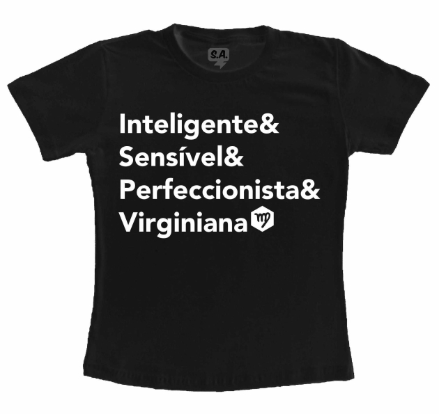 Camiseta Preta - Signo Virgem 