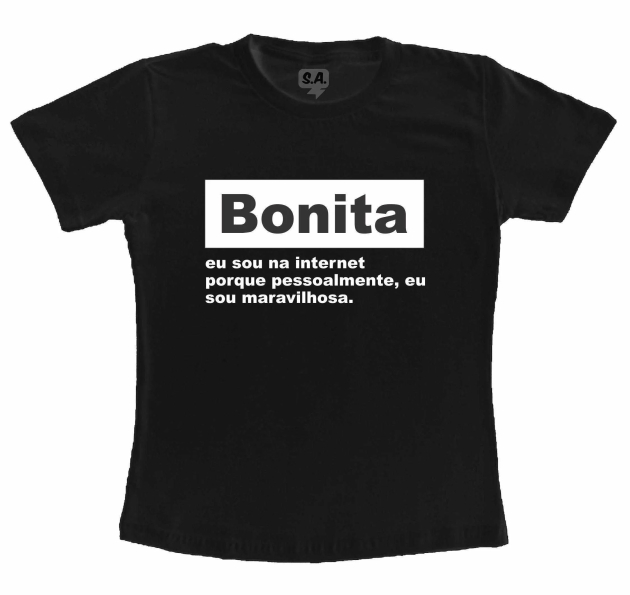 Camiseta Preta - Sou Maravilhosa Pessoalmente 