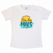 Camiseta Primeiro dia das Mães - primeiro dia das mães com nome (menino) amarelo e azul
