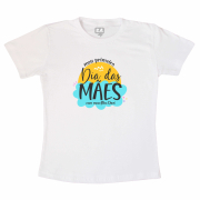 Camiseta Primeiro dia das Mães - primeiro dia das mães com nome (menino) amarelo e azul