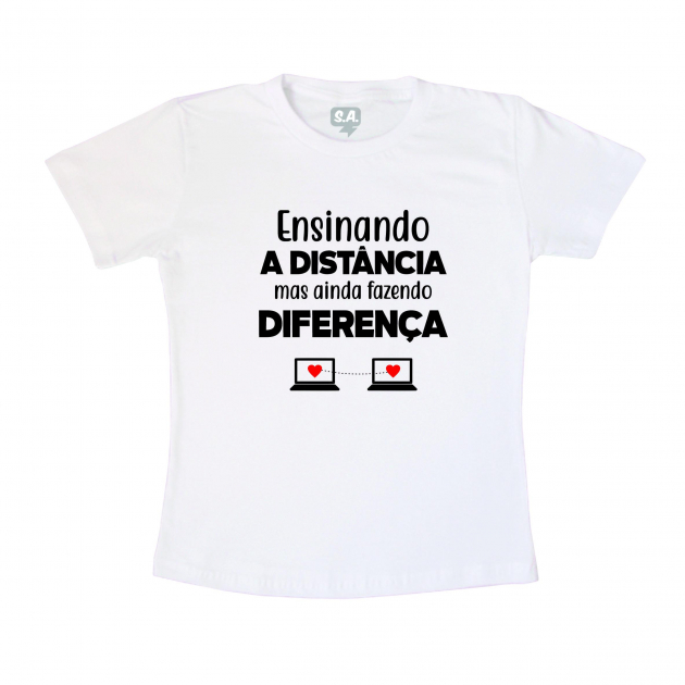 Camiseta Professor Ensinando A Distância Mas Ainda Fazendo Diferença Preto