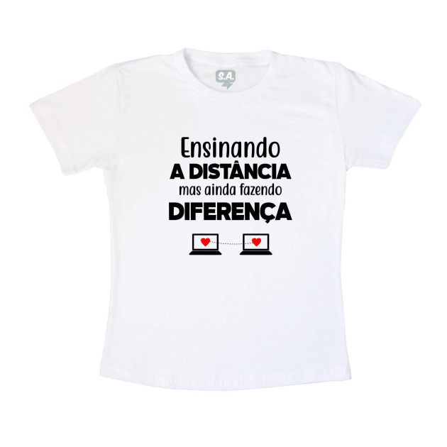 Camiseta Professor Ensinando A Distância Mas Ainda Fazendo Diferença Preto