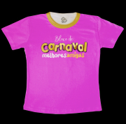 Camiseta Rosa Infantil Bloco  Melhores Amigas