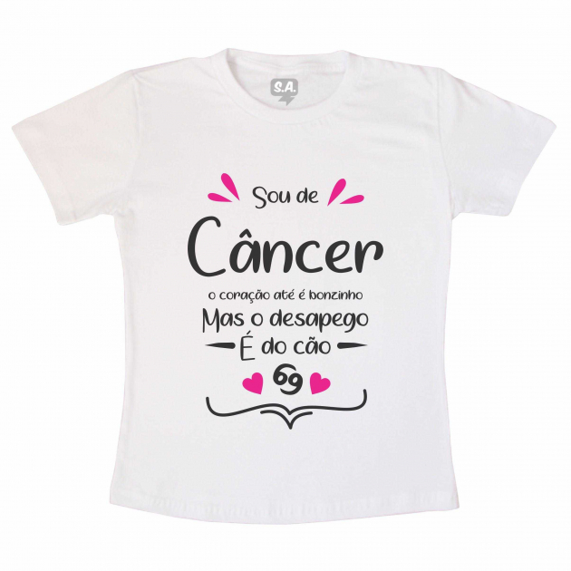Camiseta Signo - Câncer 