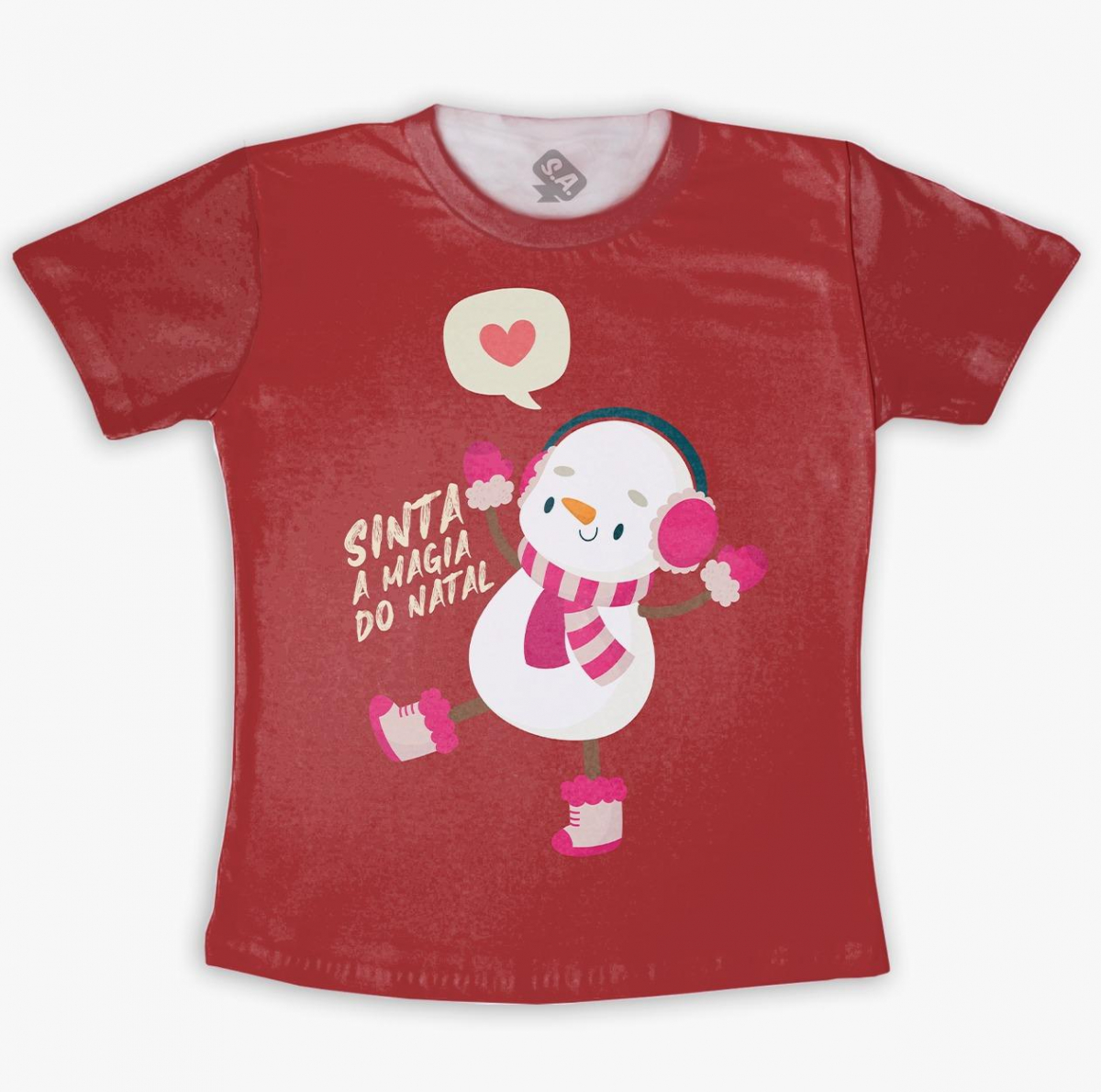 Camiseta Infantil Nuvem Vermelha - Preta