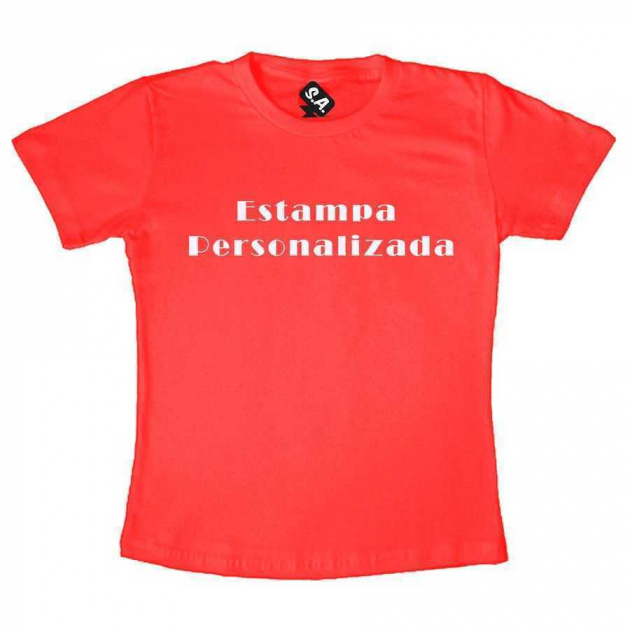 Camiseta Vermelha Personalizada Infantil