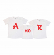 Camisetas Kit Família AMOR 