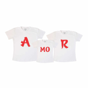 Camisetas Kit Família AMOR 