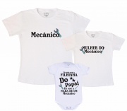 Kit 3 Camisetas Papai Mamãe Filho Leo Caminhão Curioso