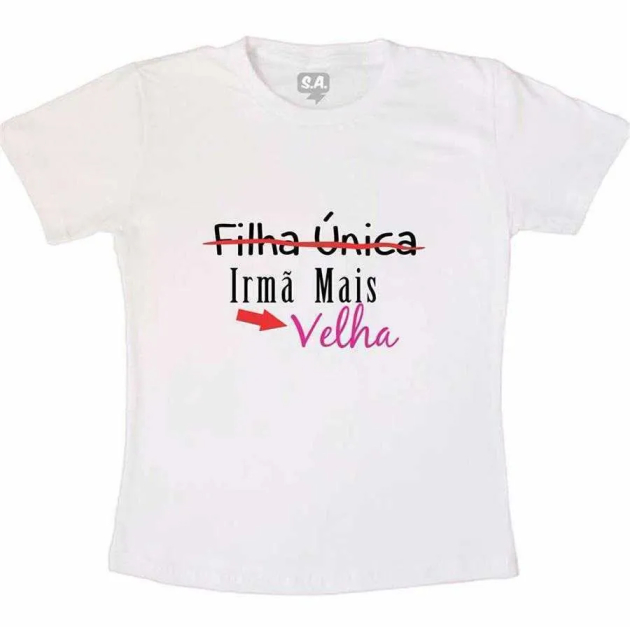 Camisetinha Divertido Irmã Mais Velha