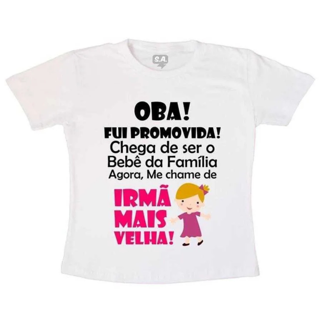 Camisetinha Divertido Oba, Fui Promovida