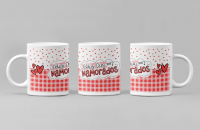 Caneca De Porcelana Estampada Feliz Dia Dos Namorados 