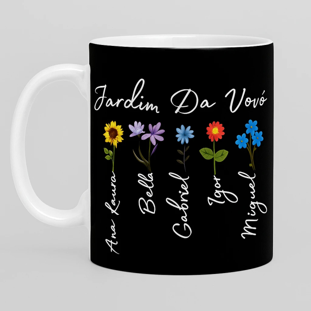Caneca Dia Dos Avós-  Jardim encantado 